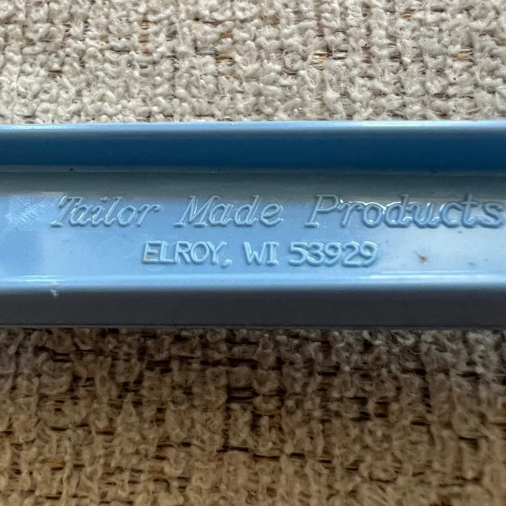 Vtg Tailor Made Products Blue Kitchen Utensil Set 3pc Spoon Slotted Pasta Server